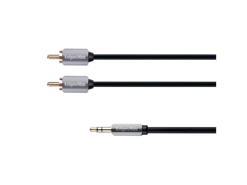 Kábel Jack 3.5mm stereo/2x Cinch 1m KRUGER & MATZ KM0309