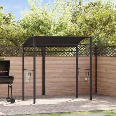 vidaXL Grilovací altánok 215x150x220 cm antracitový oceľový