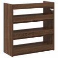 vidaXL Regál na topánky hnedý dub 60x25x62 cm spracované drevo