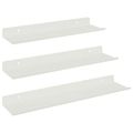 vidaXL Závesná polica 3 ks Biely 40 x 9 x 2,5 cm Oceľ