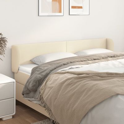 vidaXL Čelo postele so záhybmi krémový 183x23x78/88 cm umelá koža