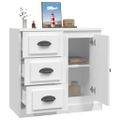 vidaXL Komoda biela 70x35,5x67,5 cm spracované drevo