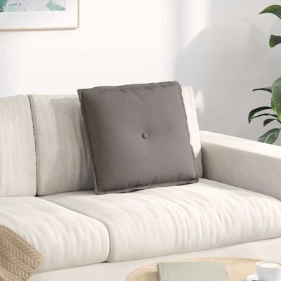 vidaXL Poduška na chrbát Sivohnedá 50 x 19 x 45 cm látka