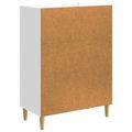 vidaXL Servírovacia skriňa Biela s vysokým leskom 66 x 34,5 x 90 cm