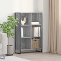 vidaXL Knižnica 99.5 x 30 x 108.5 cm Kompozitné drevo Sivý Sonoma