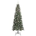 vidaXL Umelý vianočný stromček Zelená 240 cm PVC, plast a oceľ