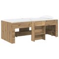 vidaXL Rám postele pre deti na vysokej posteli Dub artisan 90 x 190 cm