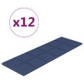 vidaXL Nástenné panely 12 ks modré 90x30 cm látka 3,24 m²