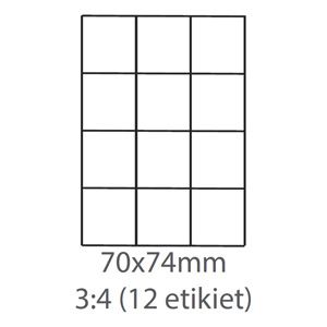 etikety Samolepiace 70x74 univerzálne biele (1000 listov A4/bal.)