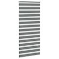 vidaXL Zebrová roleta tmavosivá 115x230 cm šírka látky 110,9 cm polyester