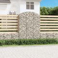 vidaXL Oblúkový gabionový kôš 150x30x200/220 cm pozinkované železo