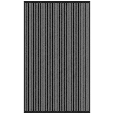 vidaXL Rohožka Stripe čierna a sivá 90x150 cm