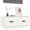 vidaXL TV skrinka biela 80x34x35 cm masívna borovica
