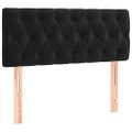 vidaXL Posteľný rám boxspring s matracom čierny 90x190 cm zamat
