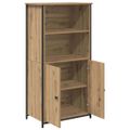 vidaXL Highboard Remeselný dub 62 x 36 x 121,5 cm Kompozitné drevo