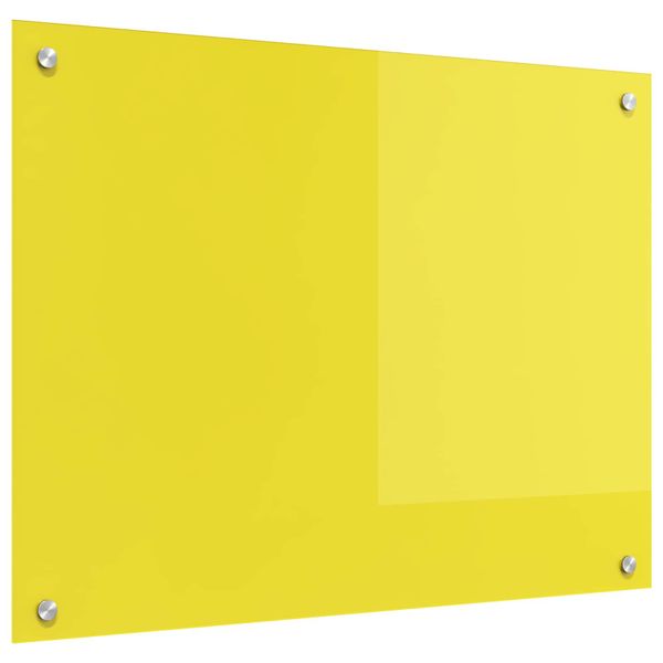 vidaXL Kuchynský obklad Žltá 80 x 60 cm tvrdené sklo