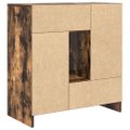 vidaXL Komoda so zásuvkami a dvierkami, tmavý dub 70,5x34x74,5 cm
