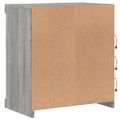 vidaXL Komoda s LED svetlami sivá sonoma 60,5x37x67 cm