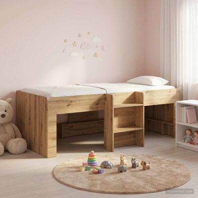 vidaXL Rám postele pre deti na vysokej posteli Dub artisan