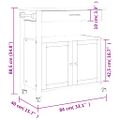 vidaXL Kuchynský vozík MONZA 84x40x88,5 cm borovicový masív