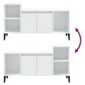 vidaXL TV skrinka biela 100x35x55 cm spracované drevo
