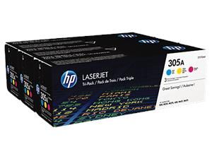 HP 305A trojbalenie - azúrová, purpurová, žltá