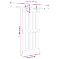 vidaXL Posuvné dvere NARVIK Prírodná a čierna 95 x 210 cm (213,5 cm)