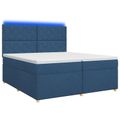 vidaXL Posteľ boxspring s matracom Modrá 200 x 200 cm Látka
