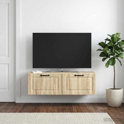 vidaXL Nástenná TV skrinka Dub sonoma 98 x 31 x 30 cm Kompozitné drevo