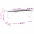 vidaXL Konferenčný stolík Hnedá 110 x 50 x 43 cm Bambus