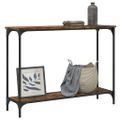 vidaXL Konzolový stolík dymový dub 101x30,5x75 cm kompozitné drevo