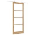 vidaXL Posuvné dvere 93 x 232 cm Masívne borovicové drevo a sklo