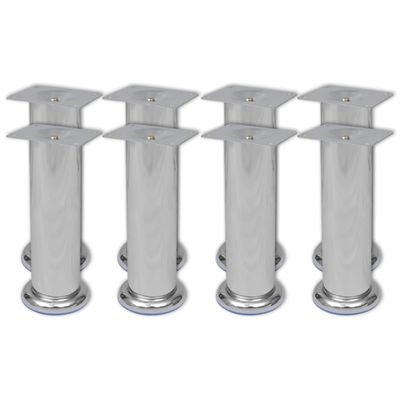 vidaXL Okrúhle nohy na pohovku 8 ks 180 mm chrómové