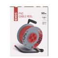 Predlžovací kábel EMOS P19450 na bubne 50 m / 4 zásuvky / červený / PVC / 230 V / 1,5 mm²