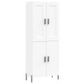vidaXL Vysoká skrinka biela 69,5x34x180 cm spracované drevo
