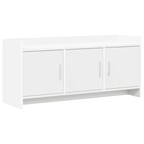 vidaXL TV skrinka 102 x 33 x 47 cm Biela Kompozitné drevo