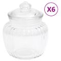 vidaXL Skladovacie poháre 6 ks 500 ml sklo