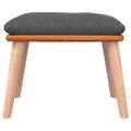 vidaXL Podnožka tmavosivá 45x29,5x35 cm látka a umelá koža