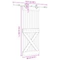 vidaXL Posuvné dvere NARVIK Prírodná a čierna 80 x 210 cm (152,5 cm)