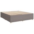 vidaXL LED boxspring posteľ s matracom Sivohnedá 140 x 200 cm Látka