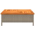 vidaXL Kryt na podstavec slnečníka sivý 70x70x25 cm polyratan a akácia