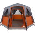 vidaXL Stan pre 3 osoby so strechou Šedá a oranžová 320 x 320 x 203 cm