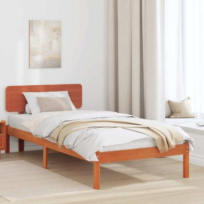 vidaXL Rám postele Včelí hnedý 80 x 200 cm Masívne borovicové drevo
