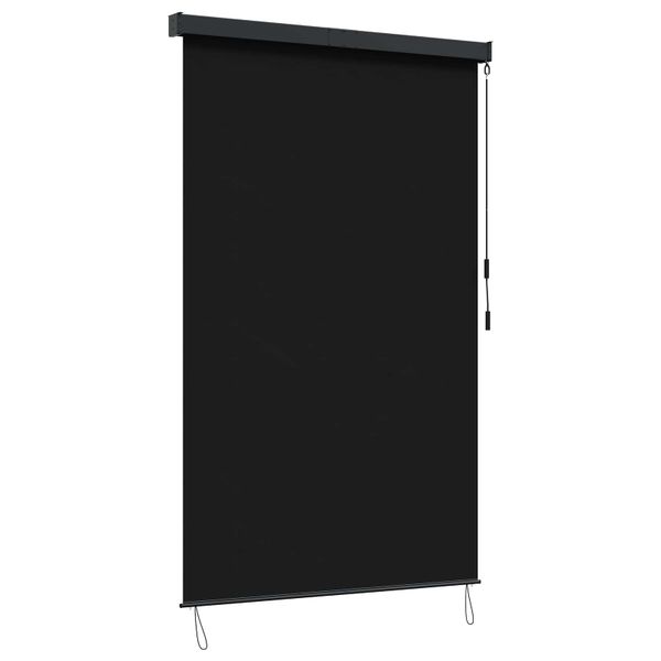 vidaXL Roleta Čierna 80 x 250 cm Textil a hliník