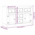 vidaXL Komoda Corona 112x40x75 cm borovicový masív