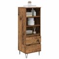 vidaXL Highboard Staré drevo 40 x 36 x 110 cm Kompozitné drevo