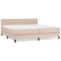 vidaXL Boxspring posteľ s matracom kapučínová 200x200 cm umelá koža