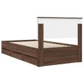 vidaXL Rám postele Hnedý dub 100 x 200 cm Inžinierske drevo