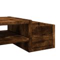 vidaXL Stojan na monitor s policou dymový dub 100x27x15 cm komp. drevo