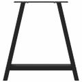 vidaXL Nohy k jedálenskému stolu v tvare A, 2 ks, čierne, 70 x (72-73) cm, oceľové